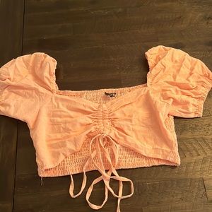 pink tie top size medium